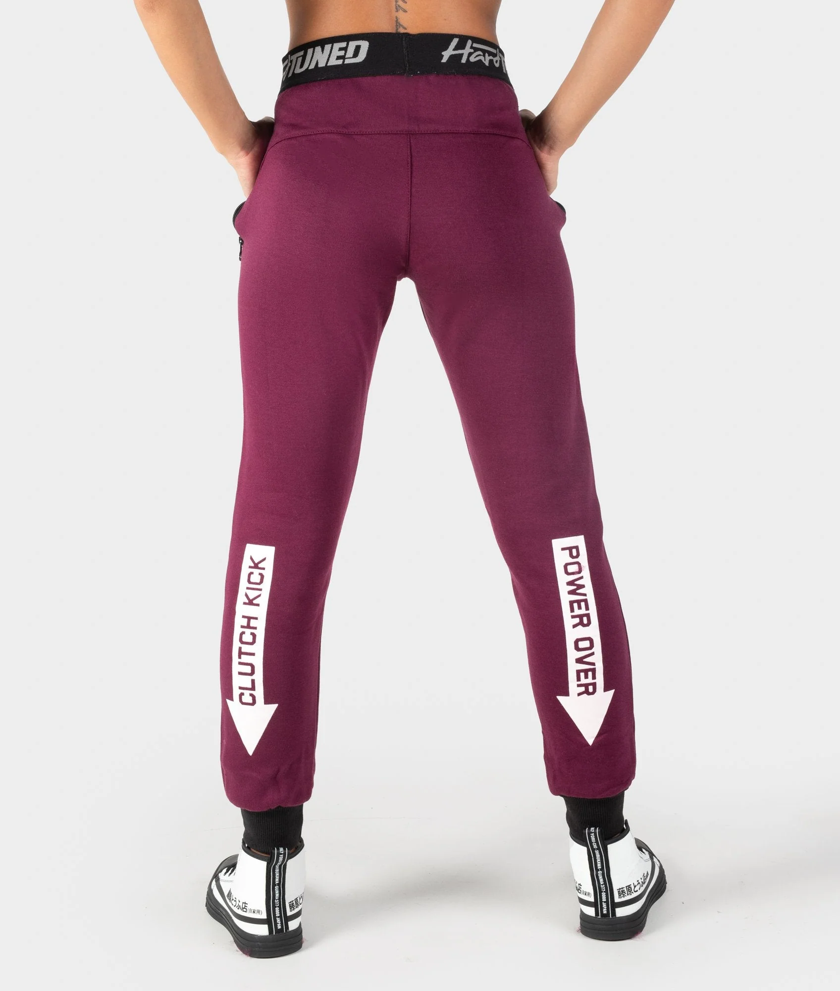 Ladies Power Over Trackies - Plum - Image 4