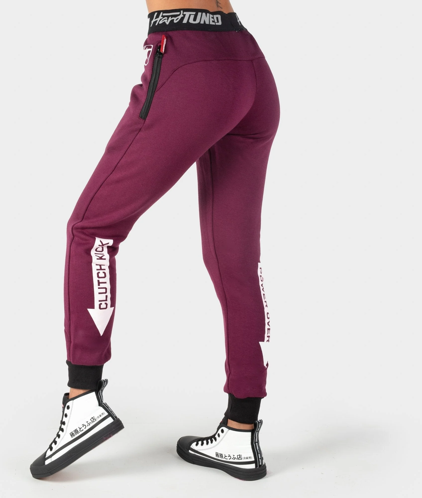Ladies Power Over Trackies - Plum - Image 6