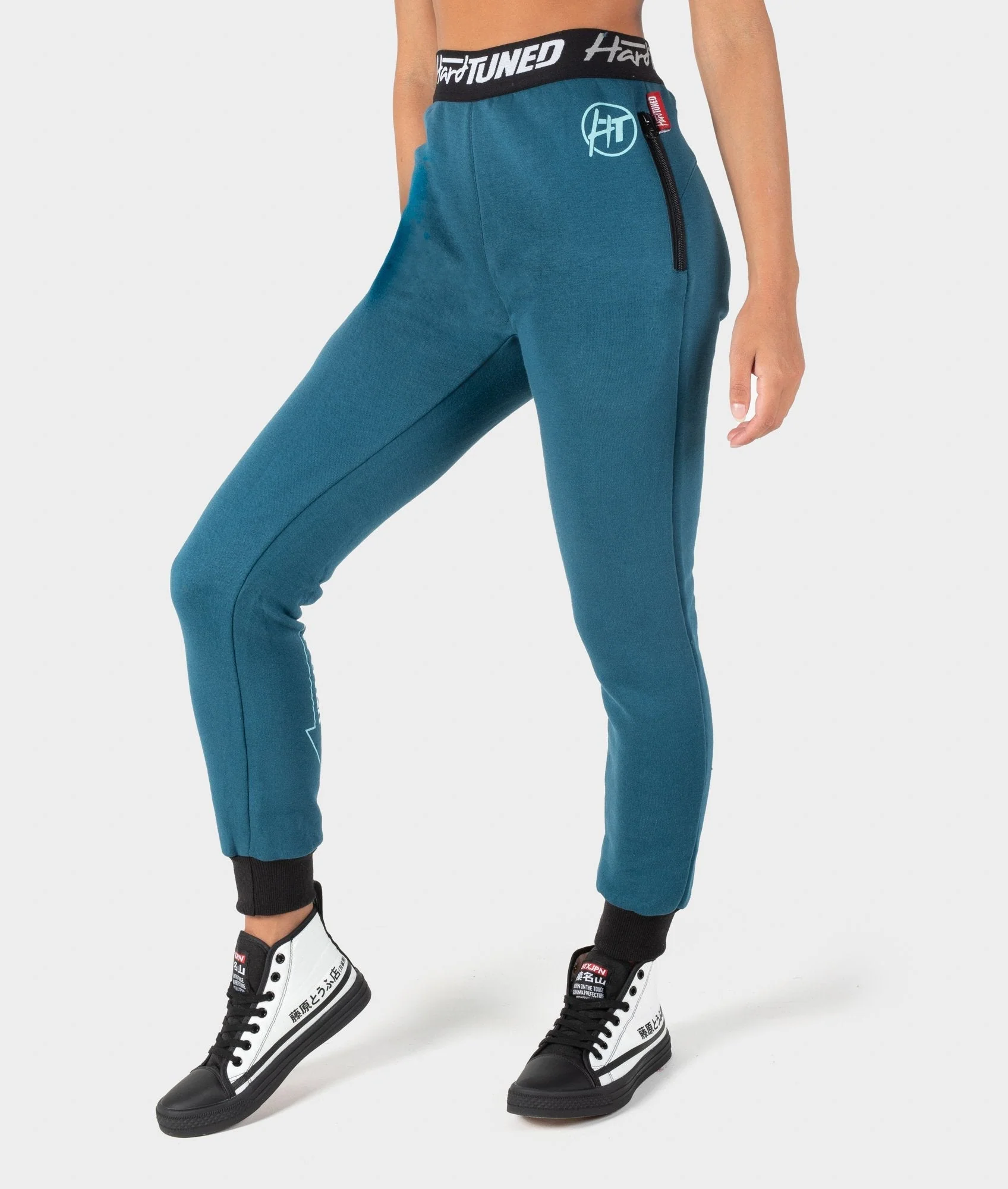 Ladies Power Over Trackies - Teal - Image 3