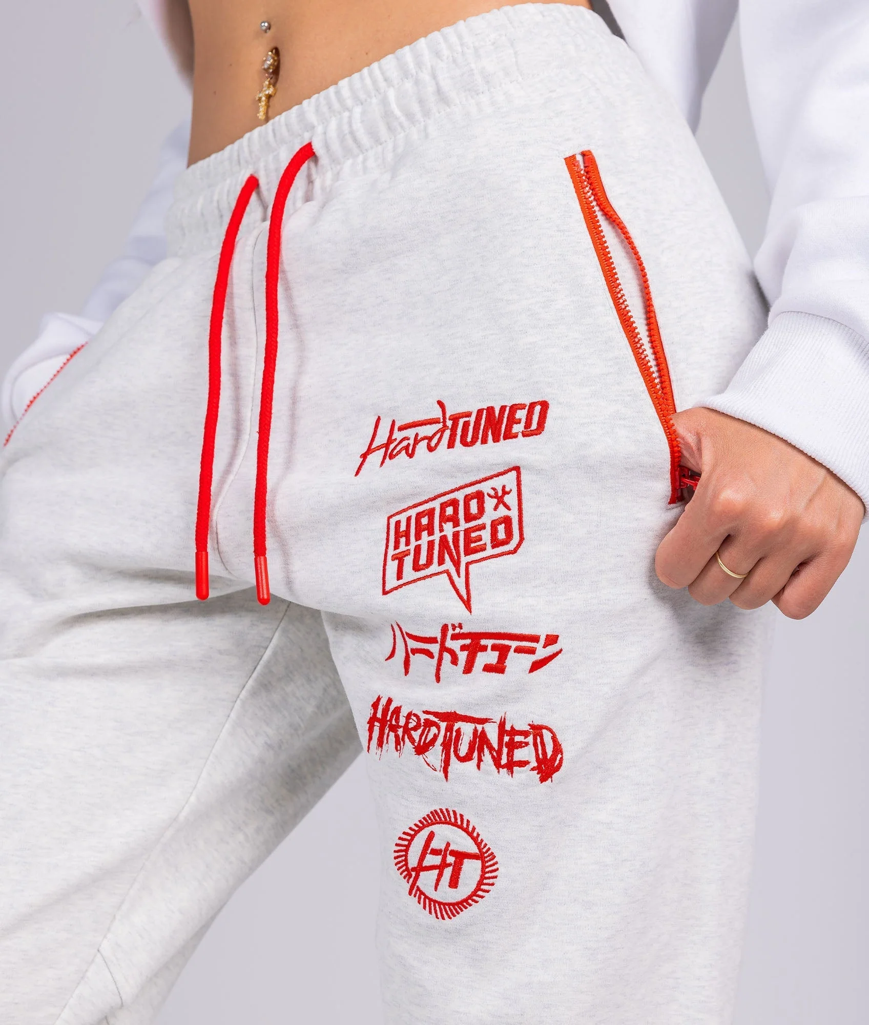 Women's Clutch Kick P1 Fleece Track Pants - White - Image 5