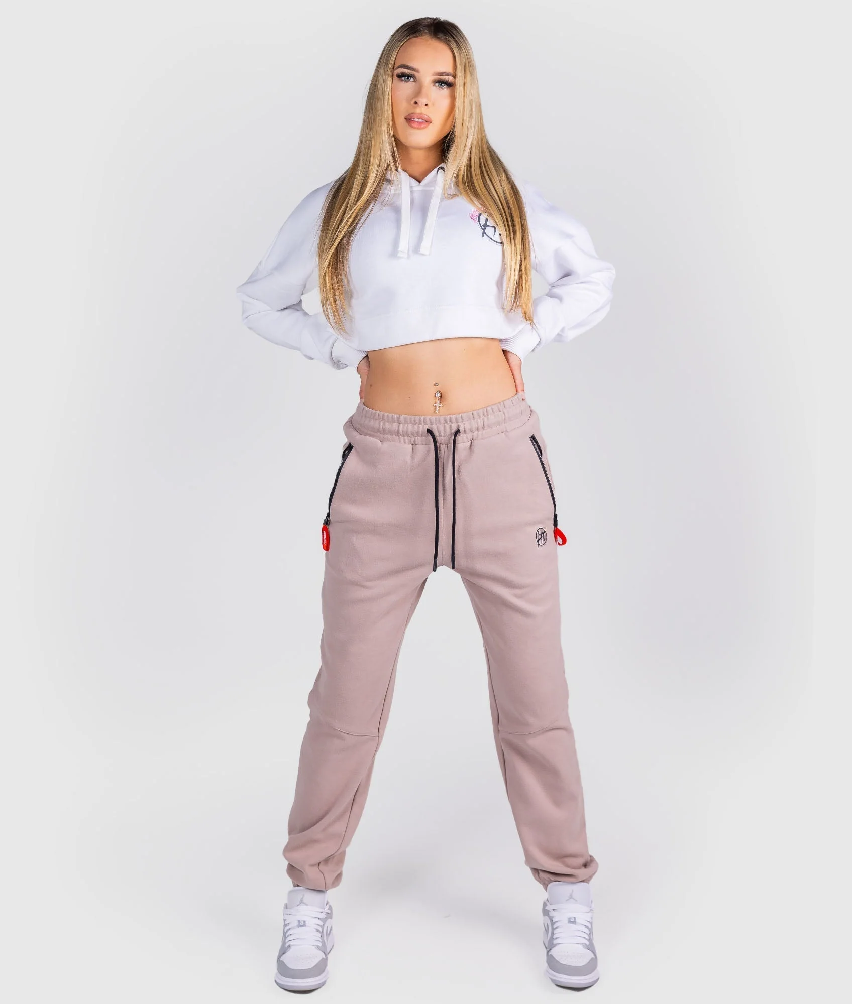 Women's Katakana P1 Fleece Track Pants - Latte - Image 3