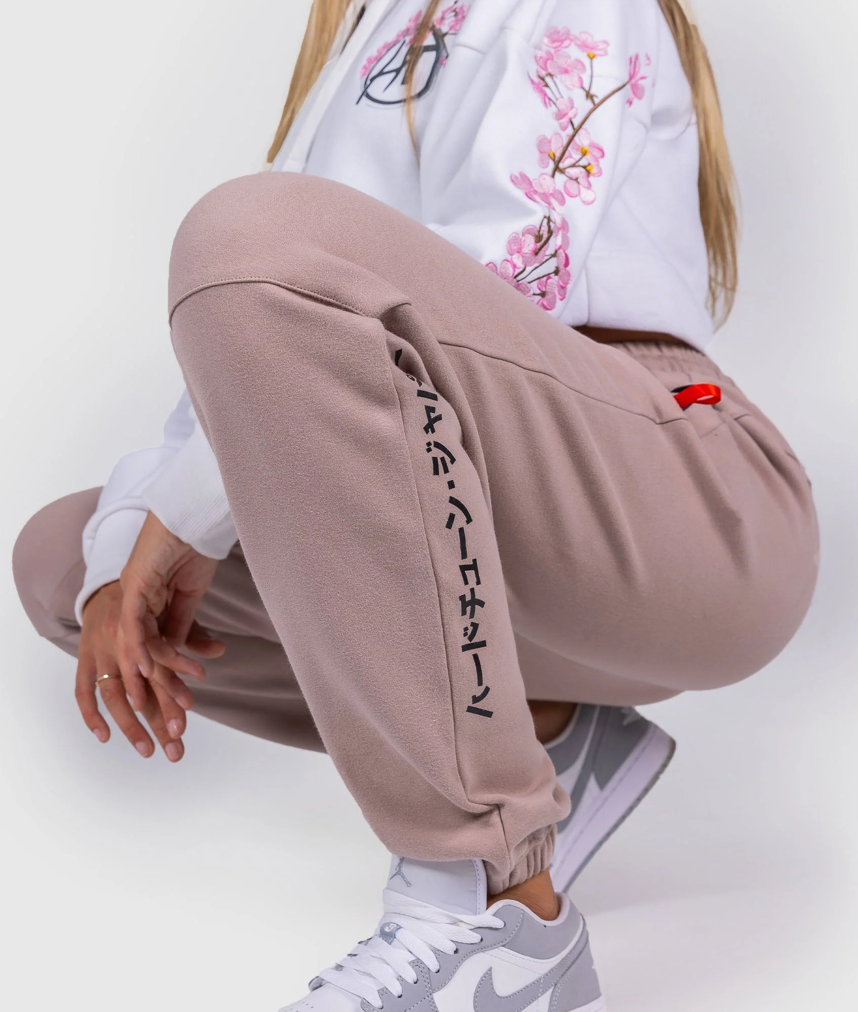 Women's Katakana P1 Fleece Track Pants - Latte - Image 6